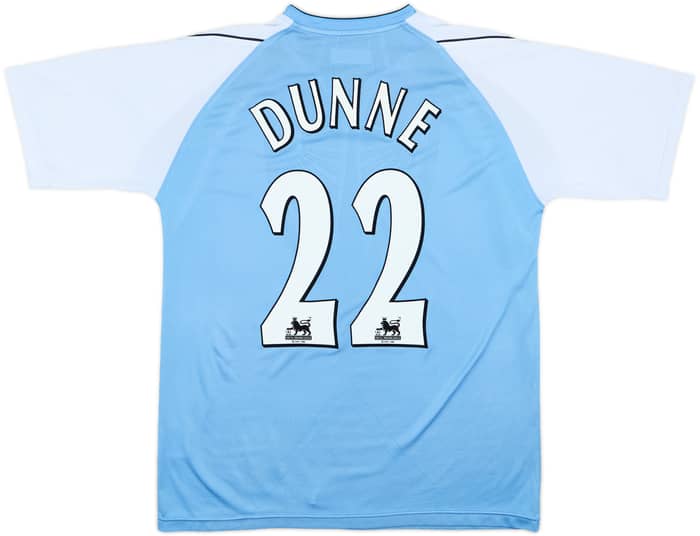 2006-07 Manchester City maillot domicile Dunne #22 - 8/10 - (L)