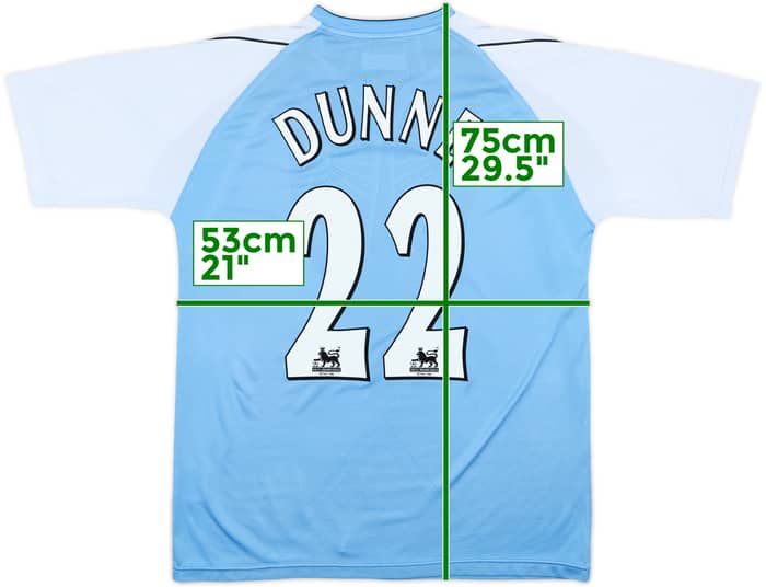 2006-07 Manchester City maillot domicile Dunne #22 - 8/10 - (L)
