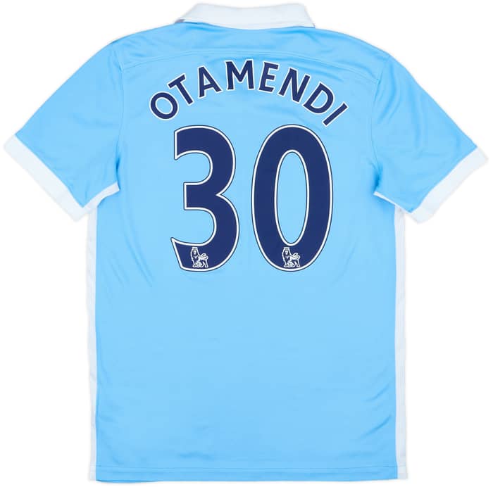 2015-16 Manchester City Home Shirt Otamendi #30 - 9/10 - (S)