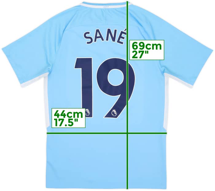 2017-18 Manchester City Home Shirt Sane #19 - 8/10 - (S)