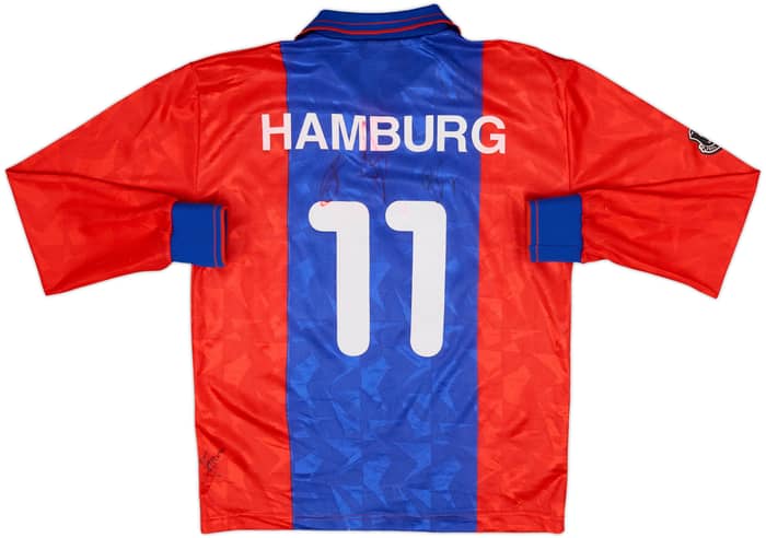 1997-98 Hamburg Signed Third L/S Shirt #11 - 7/10 - (XL.Boys)