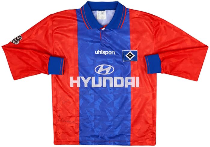 1997-98 Hamburg Signed Third L/S Shirt #11 - 7/10 - (XL.Boys)