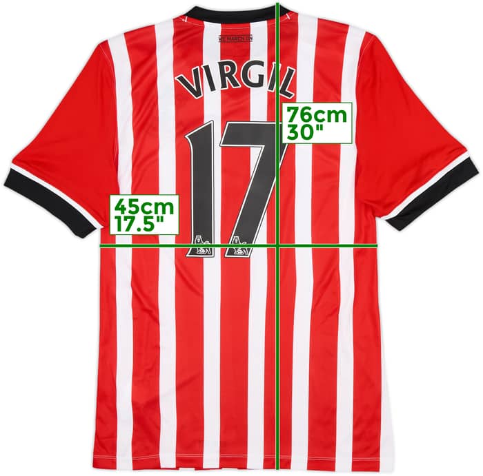 2016-17 Southampton Home Shirt Virgil #17 - 8/10 - (M)
