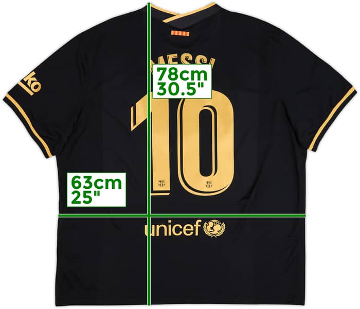 2020-21 Barcelona Away Shirt Messi #10 - 8/10 - (XXL)