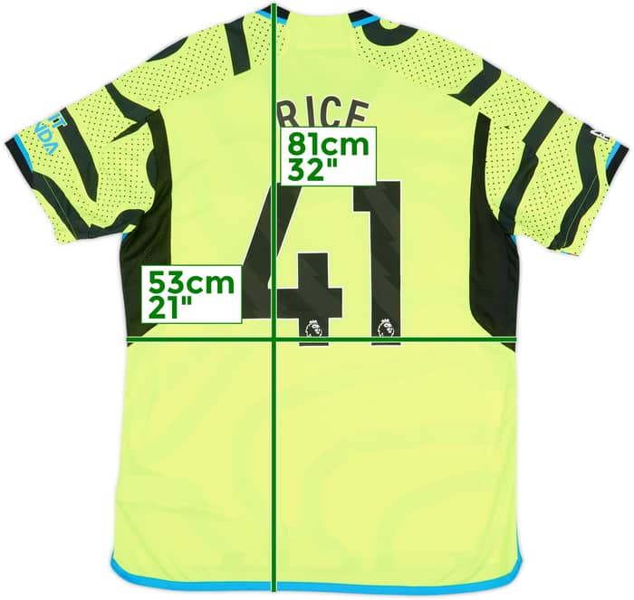 2023-24 Arsenal Away Shirt Rice #41 (L)