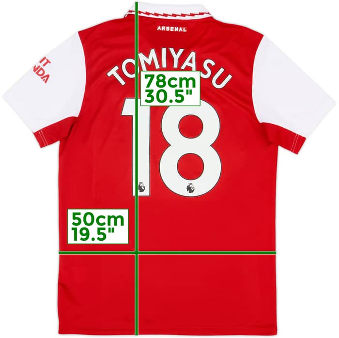 2022-23 Arsenal Home Shirt Tomiyasu #18 - 10/10 - (M)