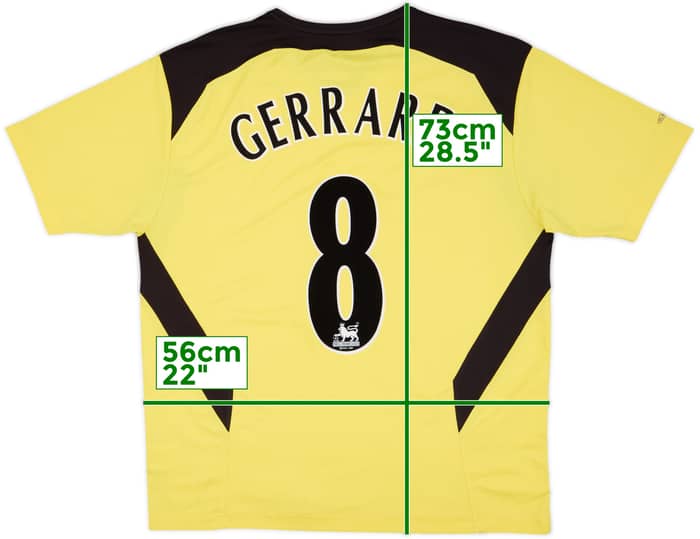 2004-06 Liverpool Away Shirt Gerrard #8 - 5/10 - (XL)