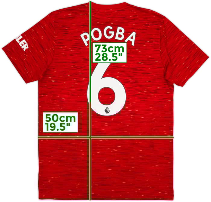 2020-21 Manchester United Home Shirt Pogba #6 - 6/10 - (M)