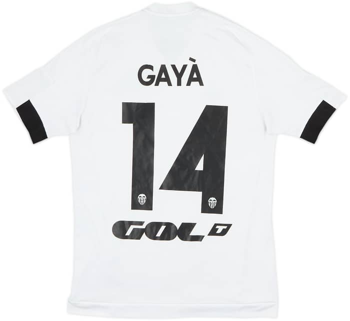 2015-16 Valencia Home Shirt Gaya #14 - 6/10 - (S)