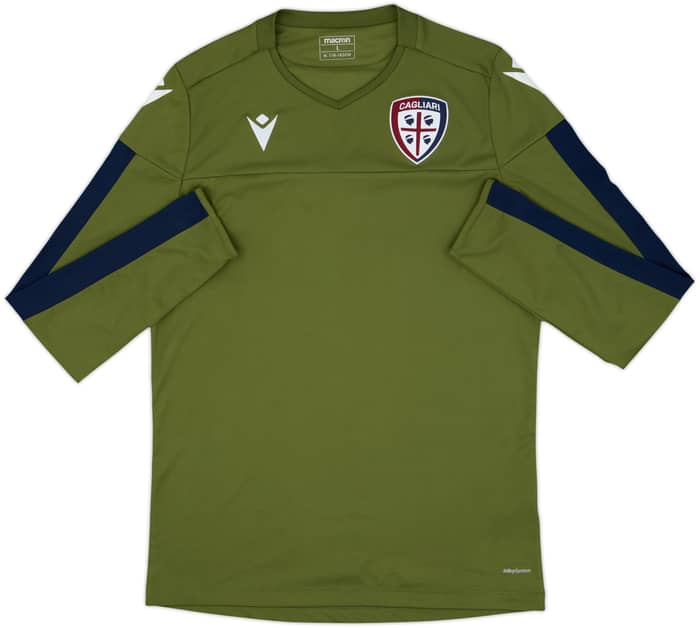 2019-20 Cagliari Macron Training L/S Shirt - 8/10 - (L)