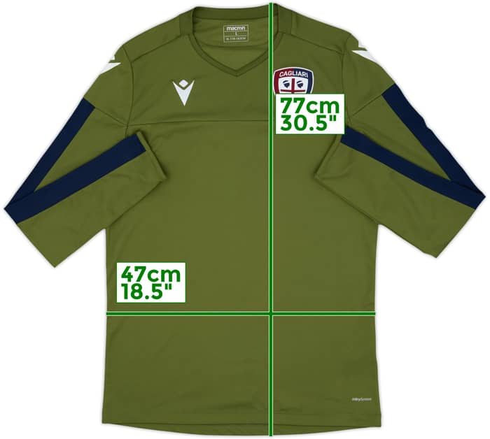 2019-20 Cagliari Macron Training L/S Shirt - 8/10 - (L)