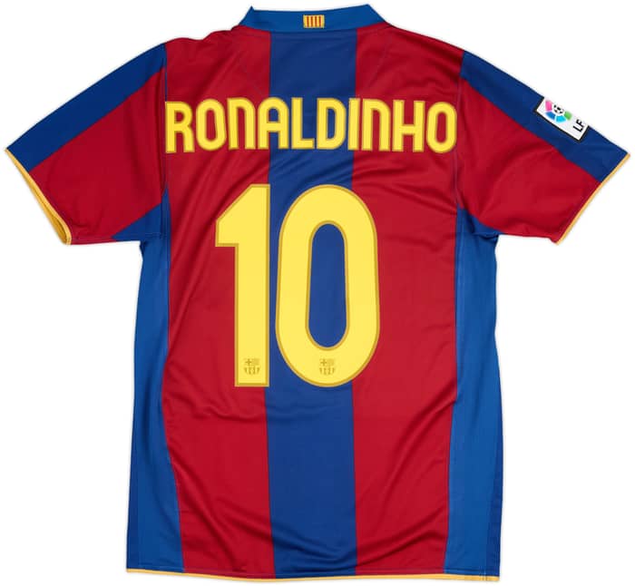 2007-08 Barcelona Home Shirt Ronaldinho #10 - 6/10 - (S)