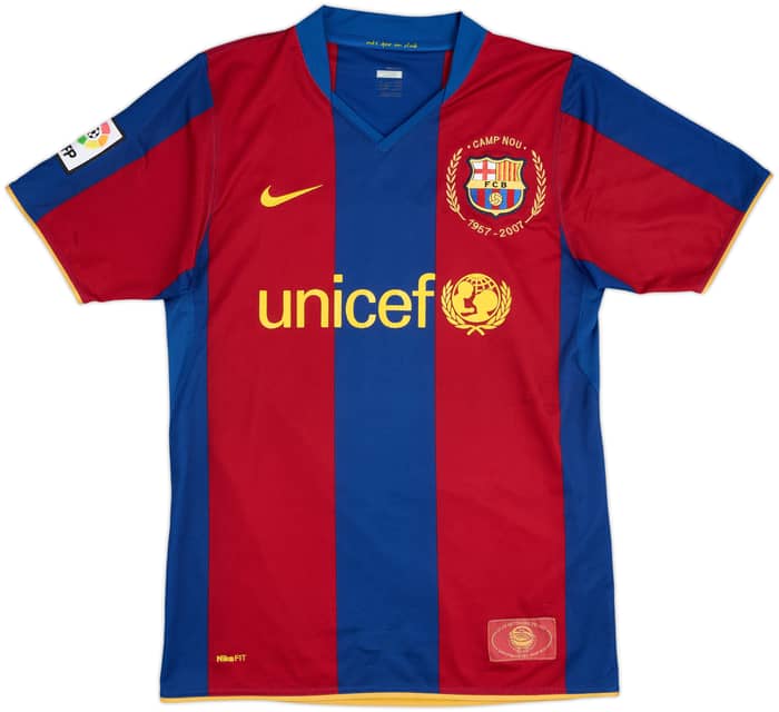 2007-08 Barcelona Home Shirt Ronaldinho #10 - 6/10 - (S)