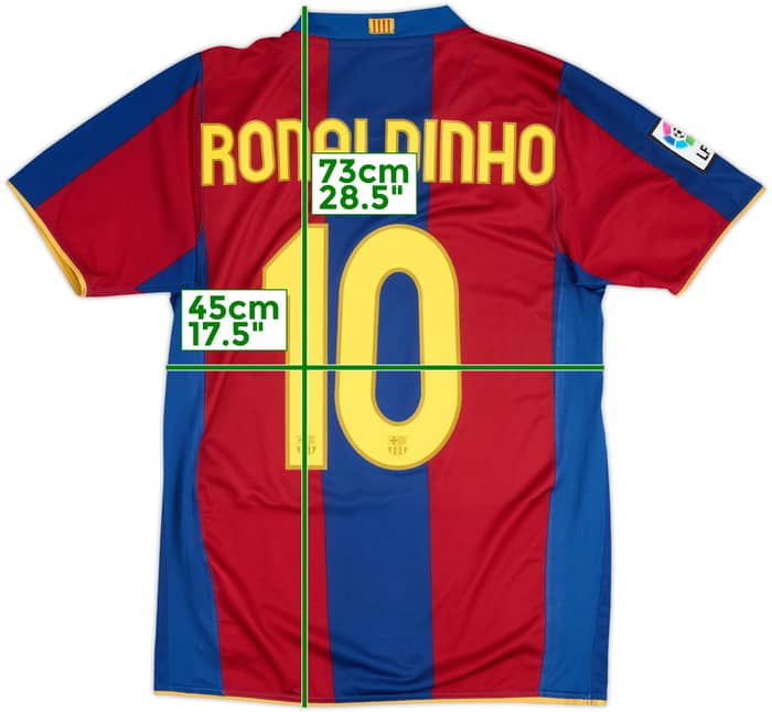 2007-08 Barcelona Home Shirt Ronaldinho #10 - 6/10 - (S)