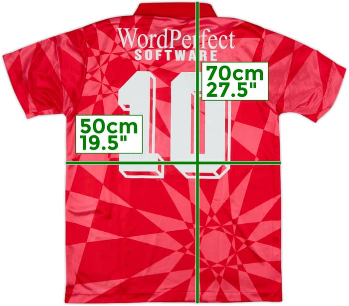 1993-94 Urawa Red Diamonds Home Shirt #10 - 8/10 - (M/L)