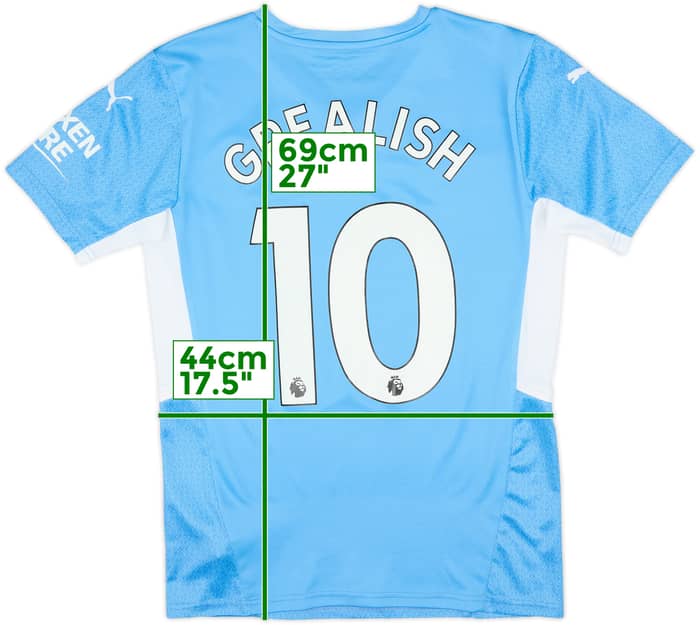 2021-22 Manchester City Home Shirt Grealish #10 - 10/10 - (S)