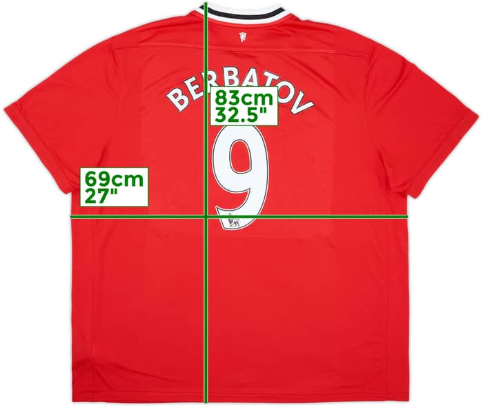 2011-12 Manchester United Home Shirt Berbatov #9 - 8/10 - (3XL)