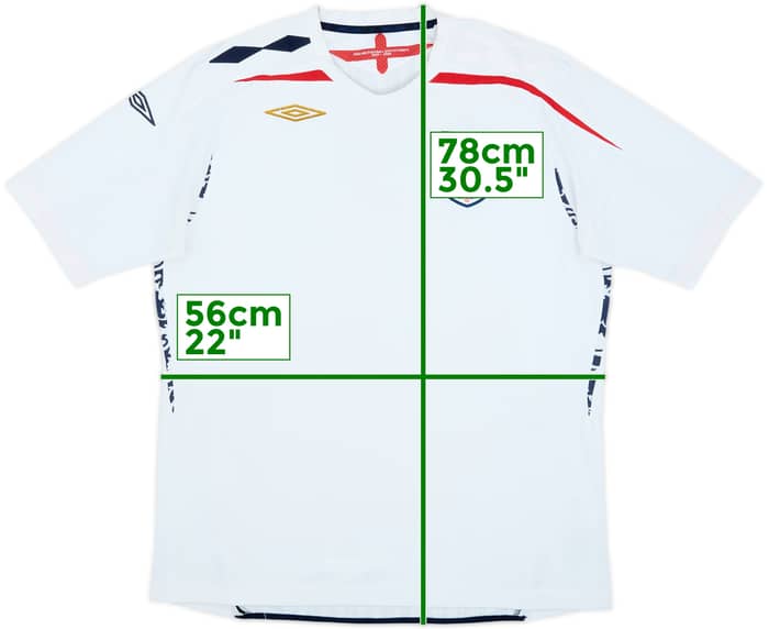 2007-09 England Home Shirt - 5/10 - (L)