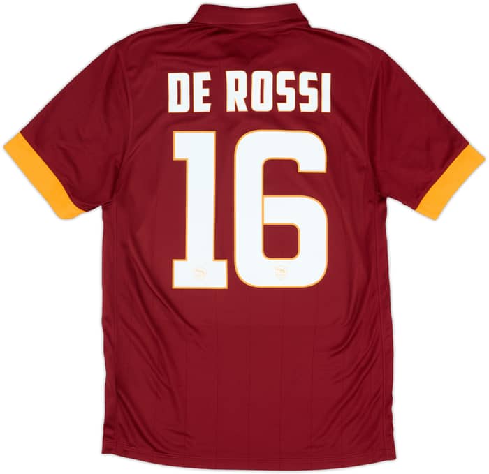 2014-15 Roma Home Shirt De Rossi #16 - 8/10 - (S)