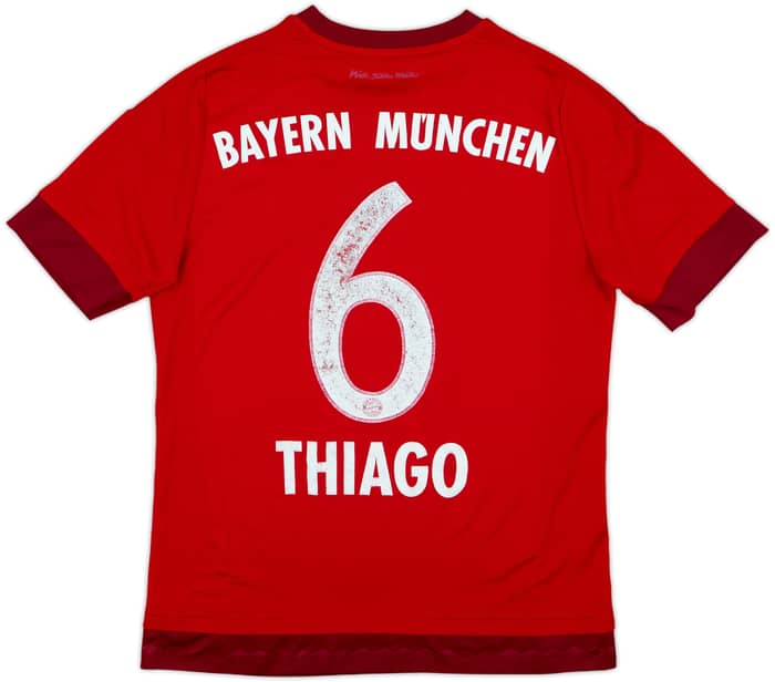 2015-16 Bayern Munich Home Shirt Thiago #6 - 5/10 - (L.Boys)