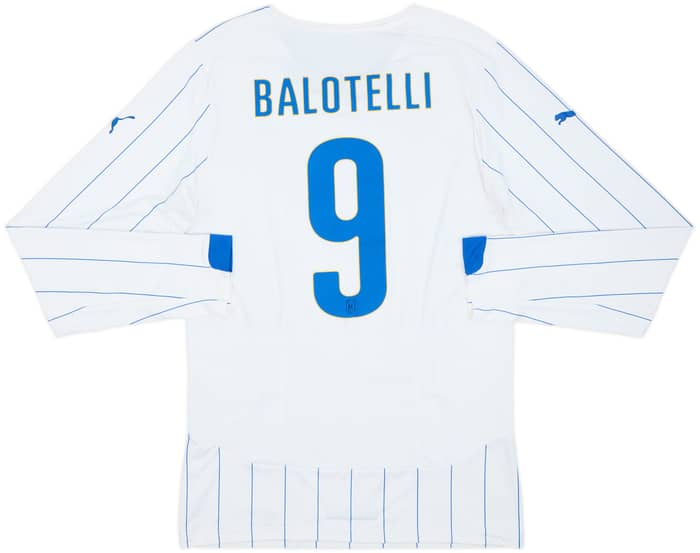 2014-15 Italy Player Issue (ACTV Fit) Away L/S Shirt Balotelli #9 - 5/10 - (XXL)