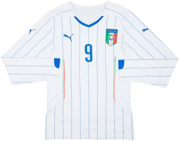 2014-15 Italy Player Issue (ACTV Fit) Away L/S Shirt Balotelli #9 - 5/10 - (XXL)