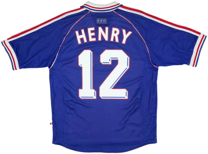 1998-00 France Home Shirt Henry #12 - 6/10 - (L)