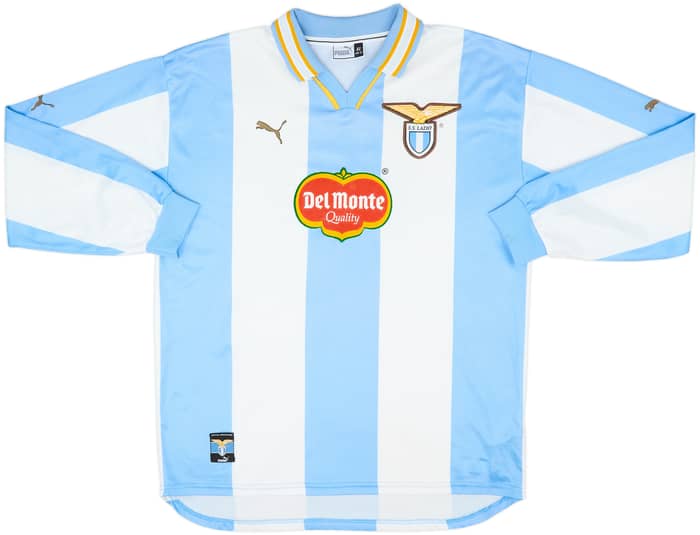 1999-00 Lazio European Home L/S Shirt Nedved #18 - 6/10 - (XL)