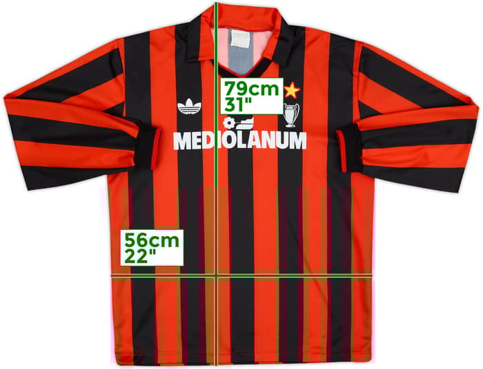 1990-91 AC Milan Home L/S Shirt - 4/10 - (XL)