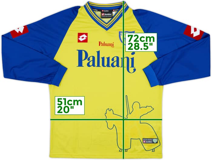 2003-04 Chievo Verona Home L/S Shirt - 9/10 - (M)