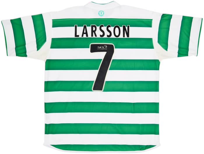 2003-04 Celtic Home Shirt Larsson #7 - 8/10 - (L)