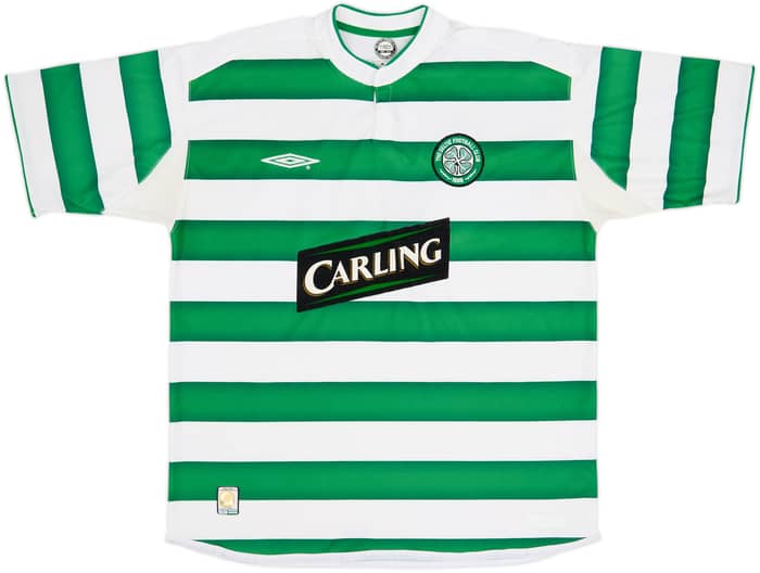 2003-04 Celtic Home Shirt Larsson #7 - 8/10 - (L)