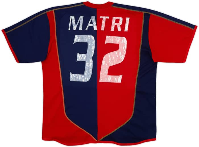 2003-04 Cagliari Home Shirt Matri #32 - 4/10 - (L)
