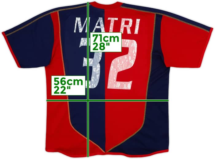 2003-04 Cagliari Home Shirt Matri #32 - 4/10 - (L)