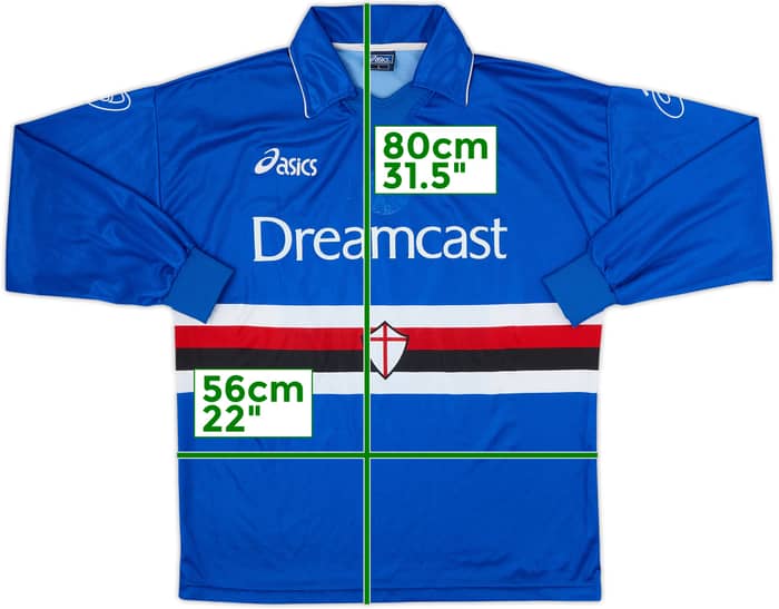 1999-00 Sampdoria Home L/S Shirt #5 - 5/10 - (L)