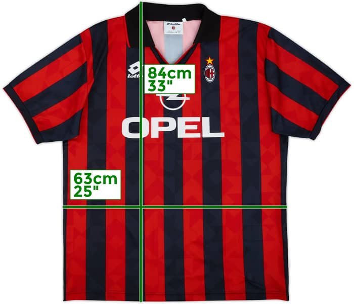 1995-96 AC Milan Home Shirt - 8/10 - (XXL)