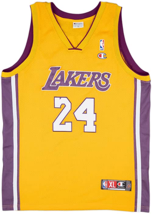 2006-10 LA Lakers Bryant #24 Champion Authentic Home Jersey - 4/10 - (XL)