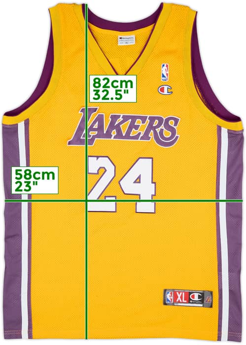 2006-10 LA Lakers Bryant #24 Champion Authentic Home Jersey - 4/10 - (XL)