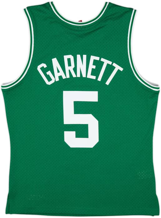 2007-08 Boston Celtics Garnett #5 Mitchell & Ness Swingman Away Jersey - 7/10 - (M)