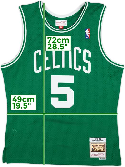 2007-08 Boston Celtics Garnett #5 Mitchell & Ness Swingman Away Jersey - 7/10 - (M)