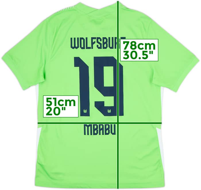 2020-21 Wolfsburg Home Shirt Mbabu #19 - 10/10 - (L)