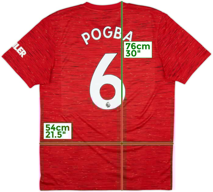 2020-21 Manchester United Home Shirt Pogba #6 - 10/10 - (L)