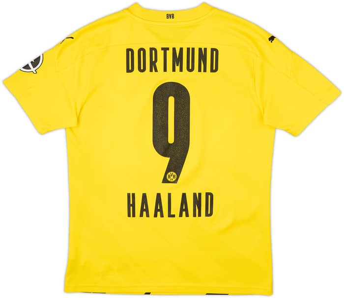 2020-21 Borussia Dortmund Home Shirt Haaland #9 - 6/10 - (M)