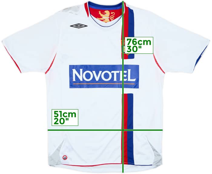 2006-08 Lyon Signed Home Shirt - 5/10 - (L)