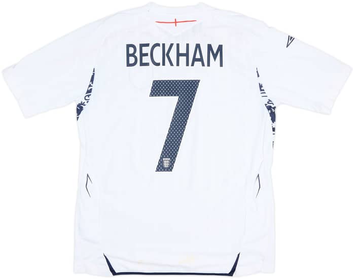 2007-09 England Home Shirt Beckham #7 - 5/10 - (L)