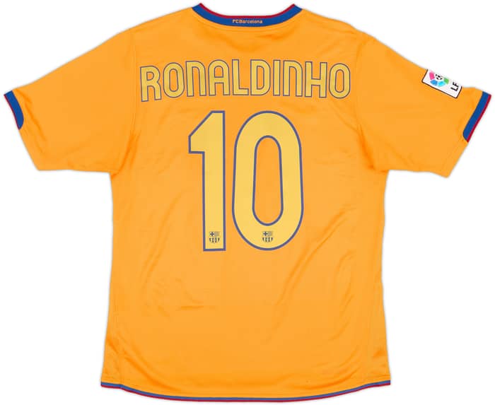 2006-08 Barcelona Away Shirt Ronaldinho #10 - 8/10 - (S)
