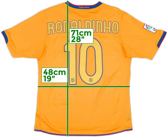 2006-08 Barcelona Away Shirt Ronaldinho #10 - 8/10 - (S)