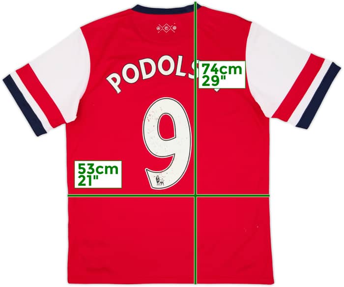 2012-14 Arsenal Home Shirt Podolski #9 - 5/10 - (L)