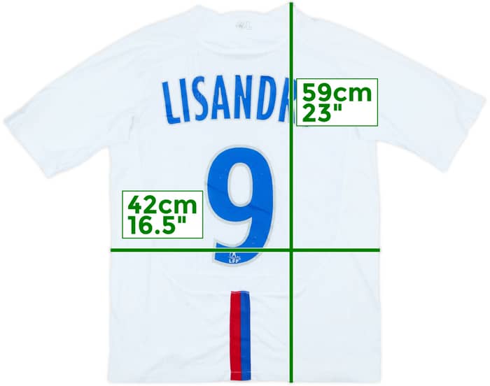 2006-08 Lyon Home Shirt Lisandro #9 - 6/10 - (M.Boys)