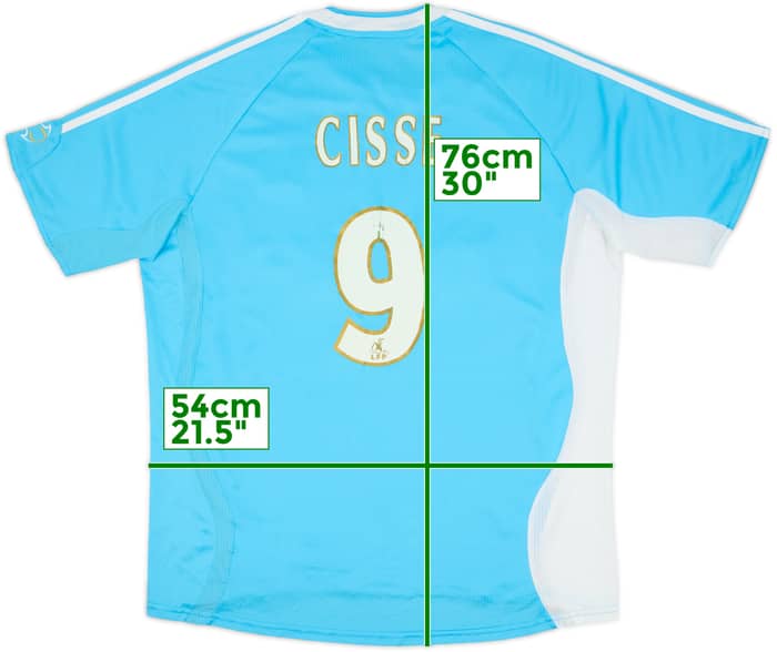 2006-07 Olympique Marseille Away Shirt Cisse #9 - 5/10 - (L)